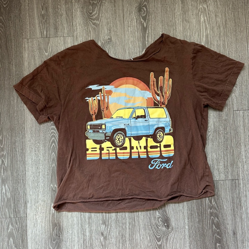Ford Official Licensed Bronco Brown Women’s T-Shirt Size XL